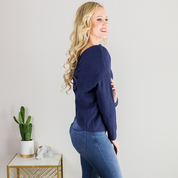 'What Knot To Love' Sweater - Navy - Picture 5 of 7